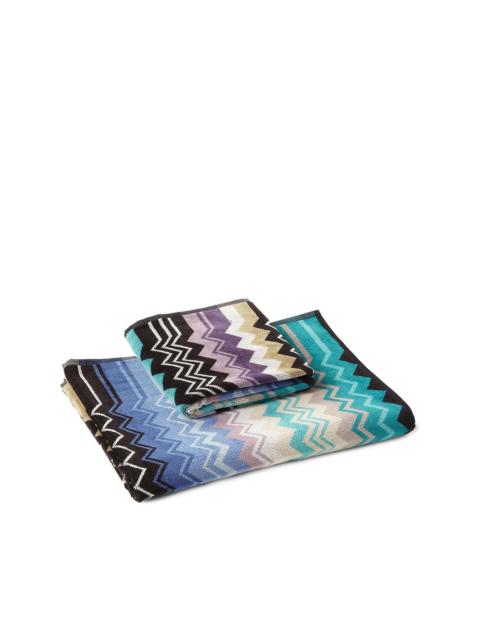 Giacomo chevron print towels (set of 2)