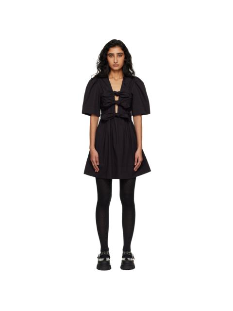 Black Cotton Minidress