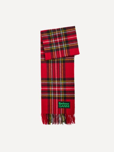 x GANNI Tartan Scarf