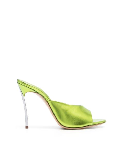 105mm metallic leather sandals