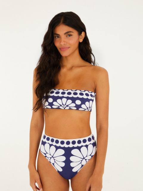 Blue Palermo High Waist Bikini Bottom