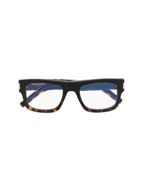 logo tortoiseshell-detail glasses