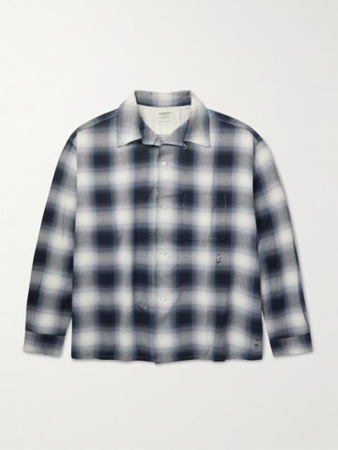 + Lastman Checked Woven Shirt Navy