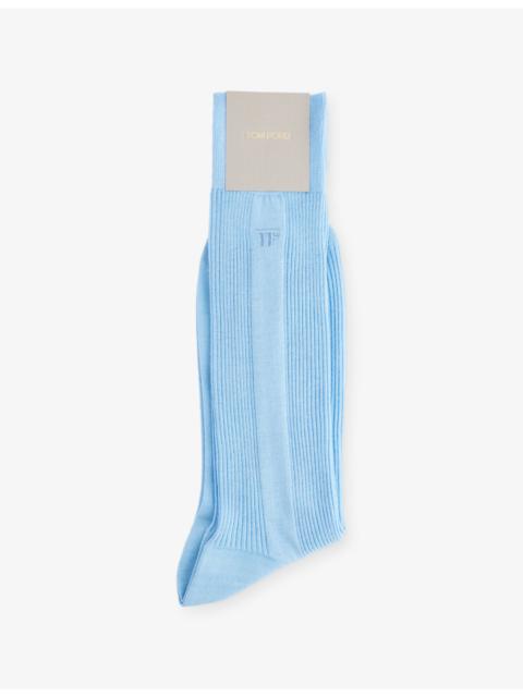 Crew Ribbed Cotton Socks