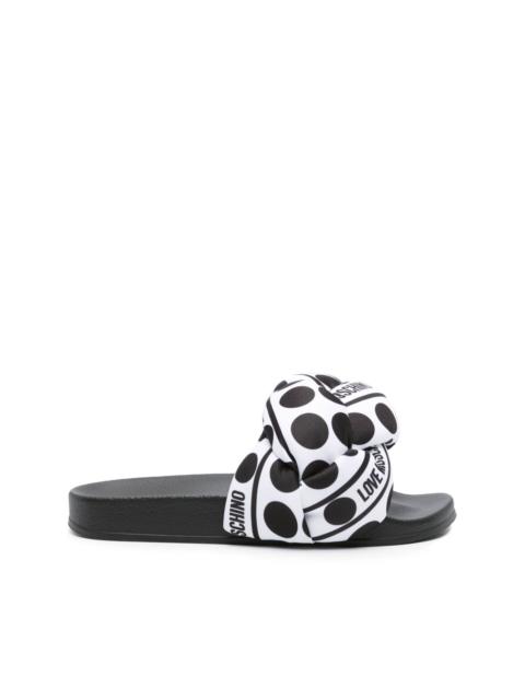 Moschino polka-dot flat slides | REVERSIBLE