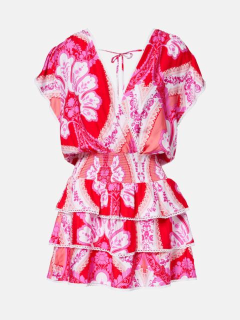 Jess printed tiered minidress