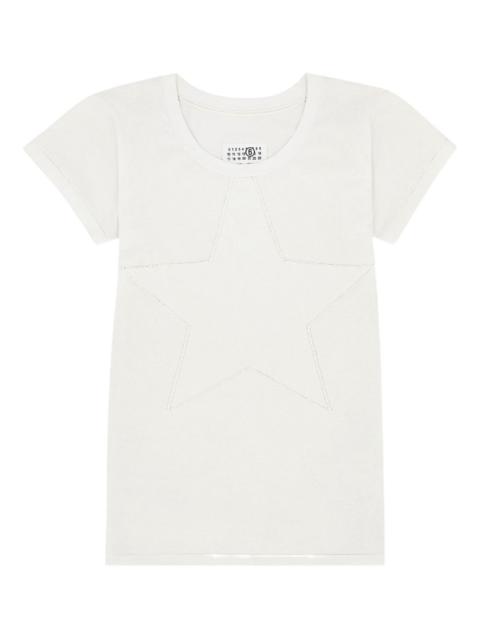 star-applique T-shirt