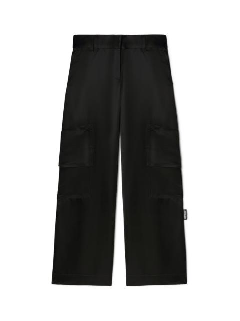 Black Toybox Satin Cargo Pants