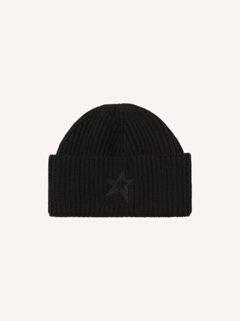 Knitted Ribbed Star Beanie