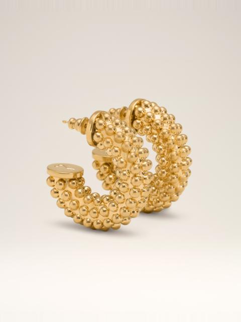 GOLD BRASS PEARL EARRINGS