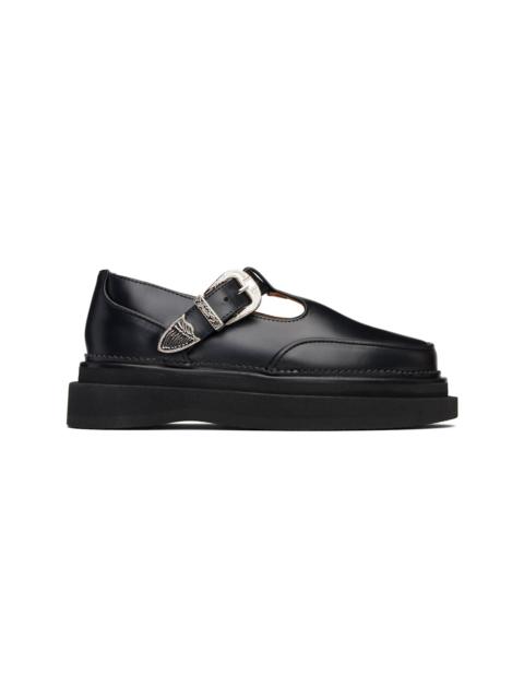 Black T-Bar Mary Jane Loafers
