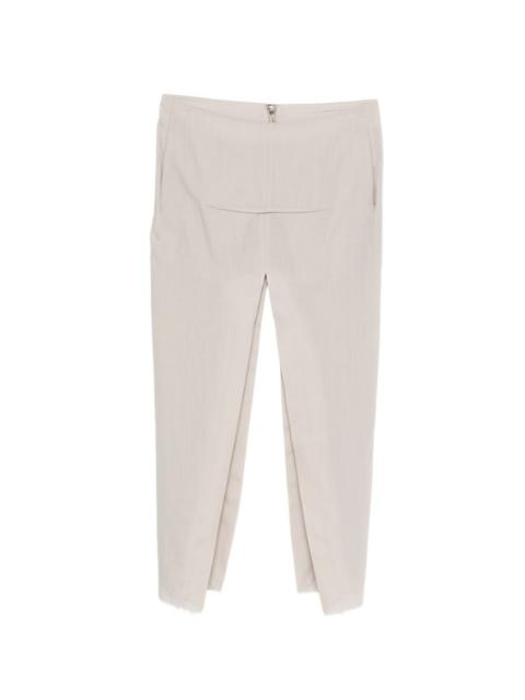 sliced frayed maxi skirt