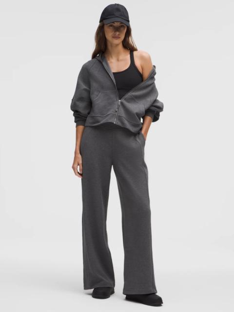 Scuba Mid-Rise Wide-Leg Pant *Waffle