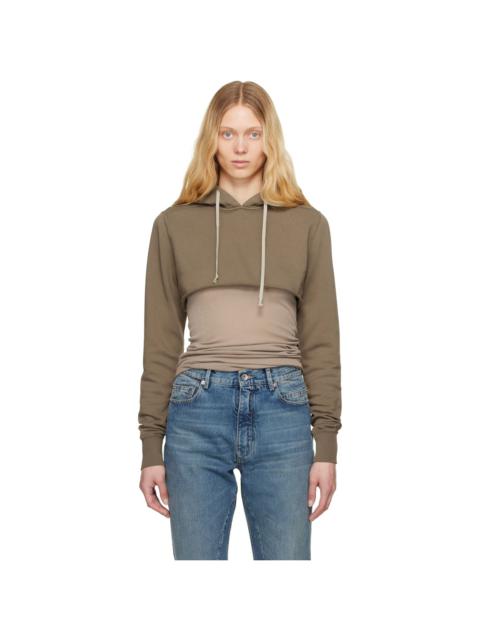 Gray Hollywood Cropped Hoodie