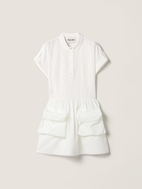 Slubbed poplin dress