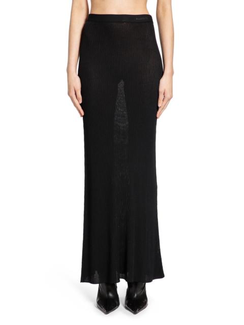 Sheer Rib Knit Long Skirt