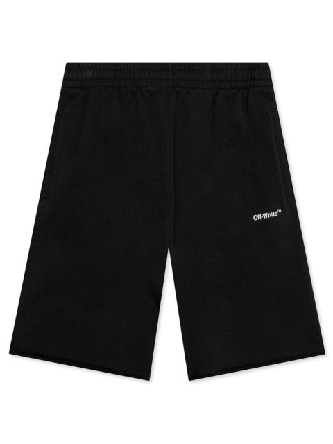 OFF-WHITE C/O VIRGIL ABLOH WAVE DIAG SWEATSHORTS - BLACK/WHITE