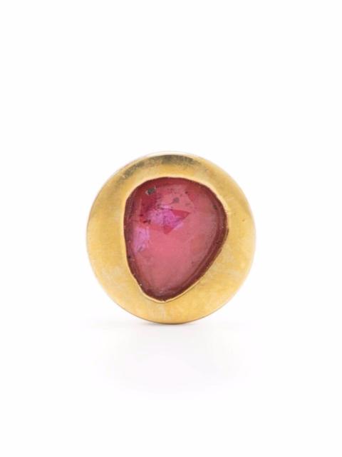 ruby stud earring