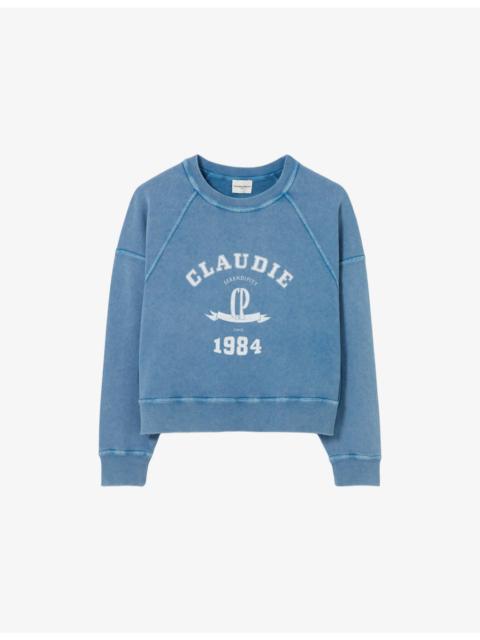 Washed Logo-Print Cotton Sweatshirt