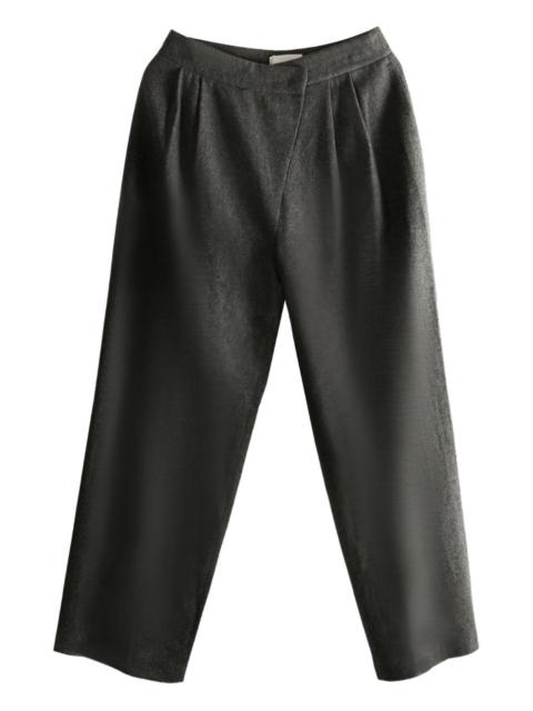 high-waisted trousers