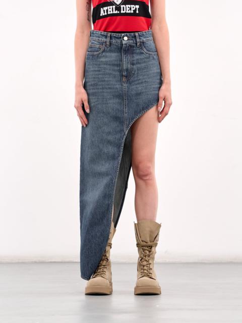 One Leg Denim Skirt
