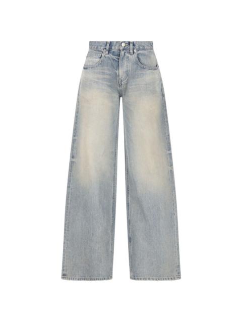 button-fastening jeans