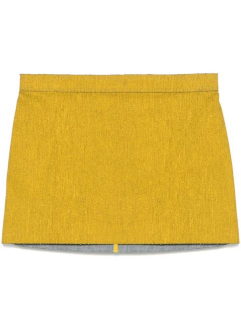 coated-finish mini skirt