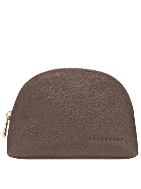 Le Foulonné Pouch Taupe - Leather
