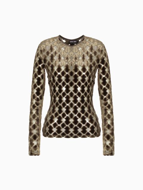 GEOMETRIC JACQUARD JERSEY JUMPER