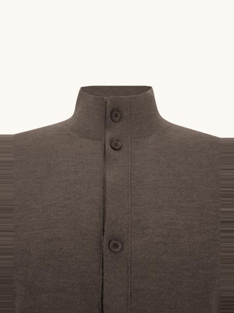 CARDIGAN IN 140'S SUPERFINE MERINO WOOL