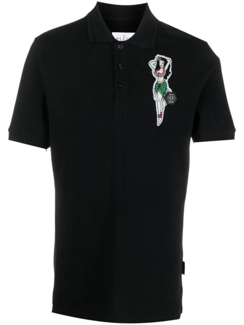 Hawaii logo-patch polo shirt
