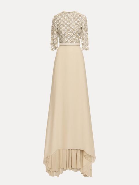 MOTHER OF PEARL EMBROIDERED GOWN