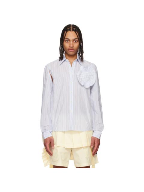 Blue & Off-White Flower Shirt