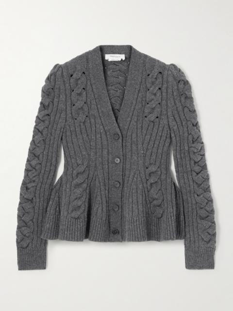 Cable-knit Wool And Cashmere-blend Cardigan
