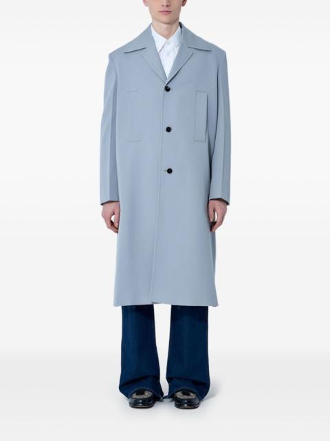 notched-lapel wool coat