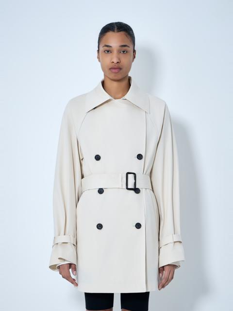 Double-Breasted Cotton Trench Coat