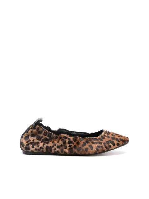 leopard-print ballerina shoes
