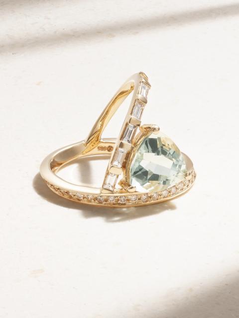 14-karat Gold, Amethyst And Diamond Ring