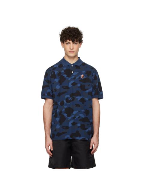 Navy Color Camo Large Ape Head Polo