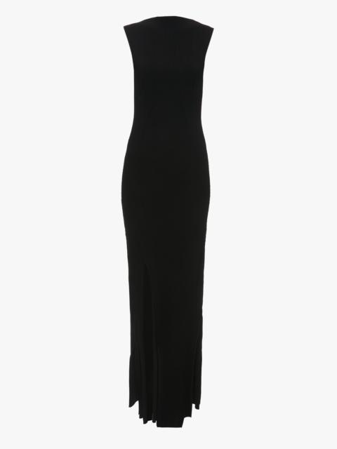 Plait Detail Sleeveless Dress In Black