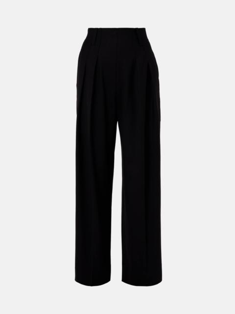 High-rise wide-leg pants