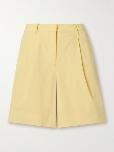 Cisco Pleated Cotton-poplin Shorts