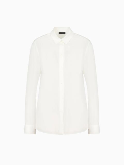 Silk crêpe-de-Chine shirt with pleated back