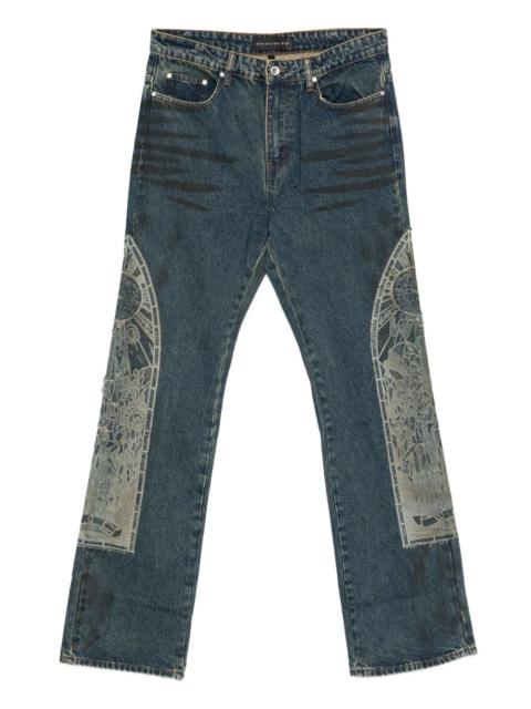 graphic-panel jeans
