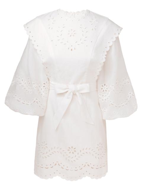 JUNIE EMBROIDERED MINI DRESS