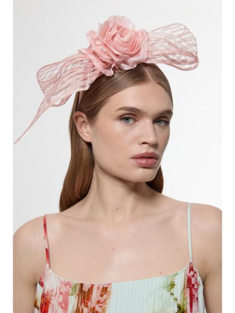 Mesh Floral Bow Headband