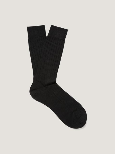 Merino Wool Ribbed Socks