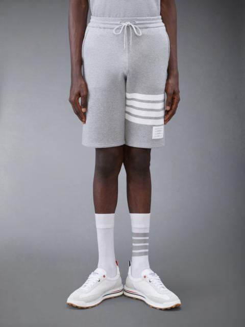 Light Grey Cotton Loopback Engineered 4-Bar Sweat Shorts