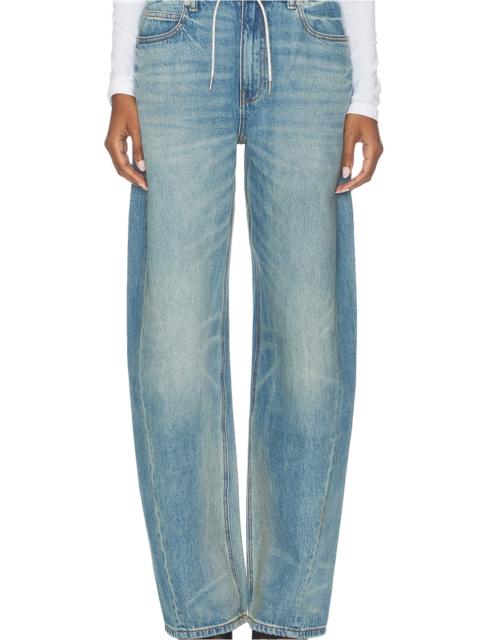 Balloon Jogger Jeans With Crystal Drawcord