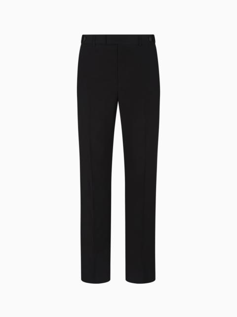 TROUSERS WITH A PLEAT IN VIRGIN WOOL WITH A TECHNICAL FINISH